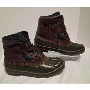 Lake N Trail Women Brown Duck Boots Thermolite Insulated Winter Rain Size 9